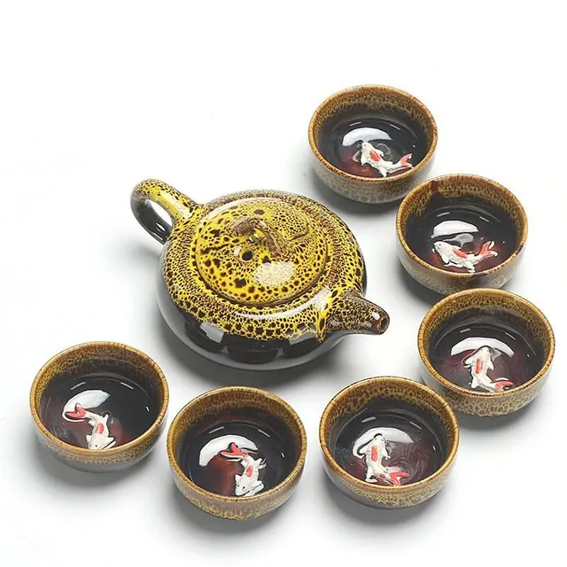 Porcelain tea set 7 pieces C122