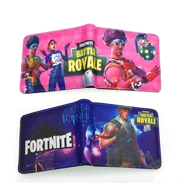 Children's stylish leather wallet with motifs of the favorite Fortnite game