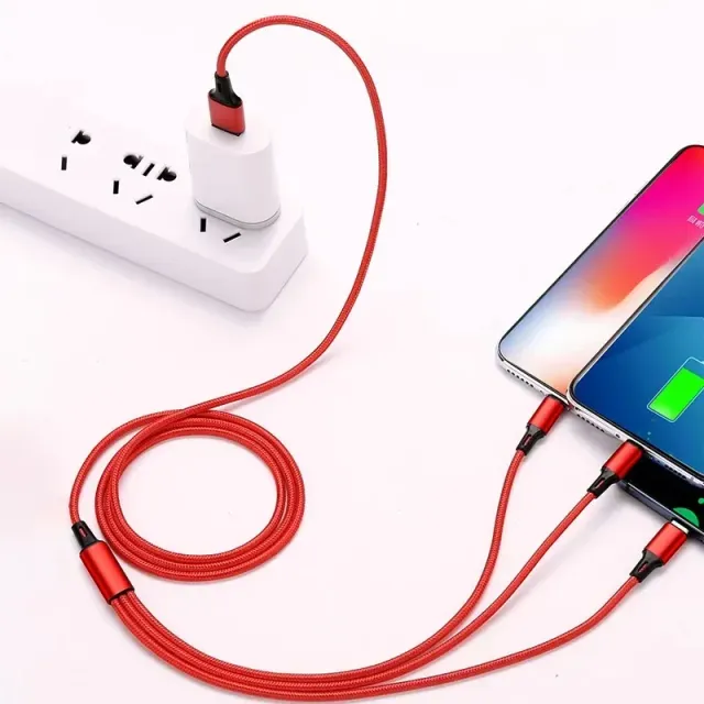 3v1 Rapid charging cable for all types of mobile phones