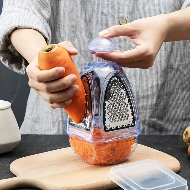 Multifunctional stainless steel grater 4v1 - vegetable and cheese cutter