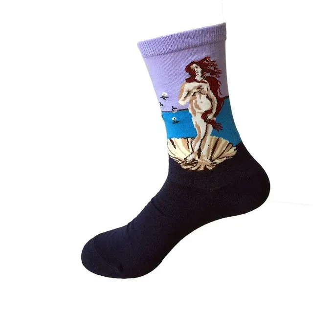 Men's socks with artistic motif