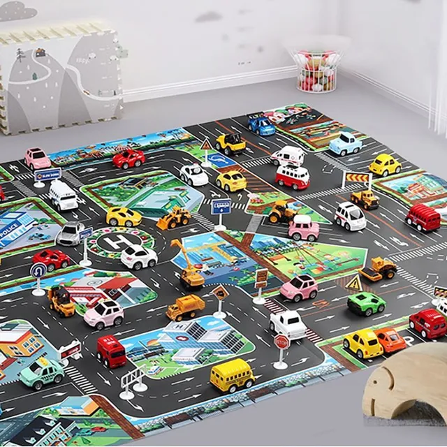 Detská hracia podložka Mapa cesty