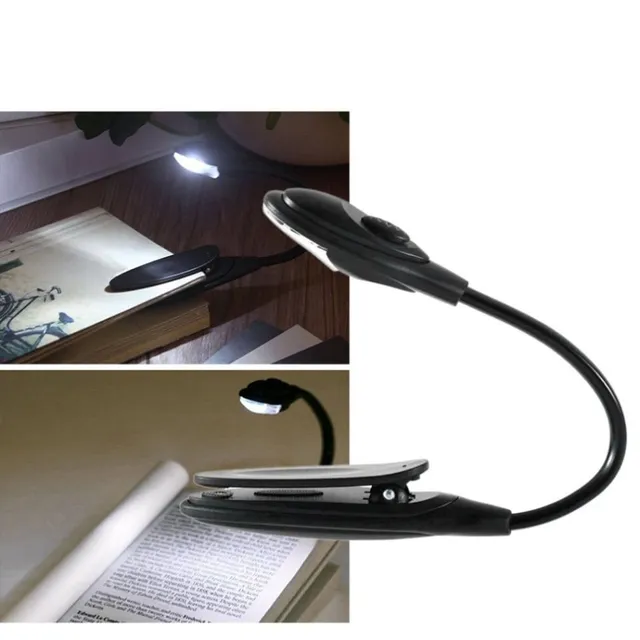 Lampă flexibilă mini LED cu clip pentru citit