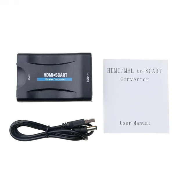 Conversor adaptor Scart la HDMI pentru audio și video