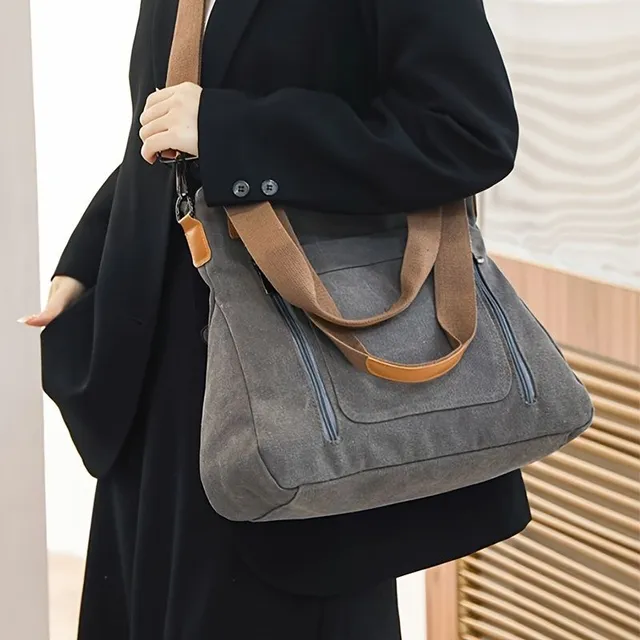 Elegantná dámska tote taška - jednoduchý štýl, praktický pre každodenné nosenie a cestovanie