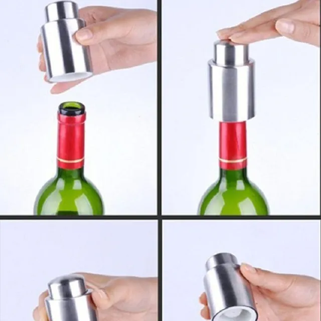 Stainless steel wine bag stopper