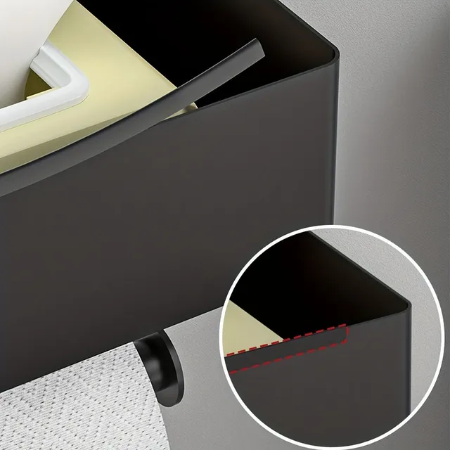 Elegant lounge: Toilet paper holder with wall shelf - Practical and stylish supplement