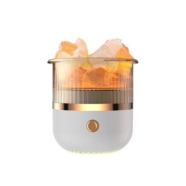 Air humidifier with Himalayan salt, aromatherapy and candlelight