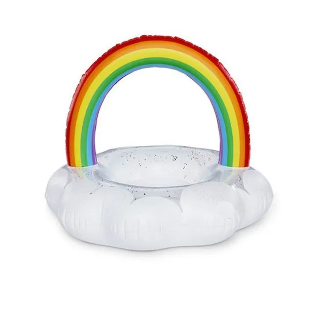Inflatable circle with rainbow