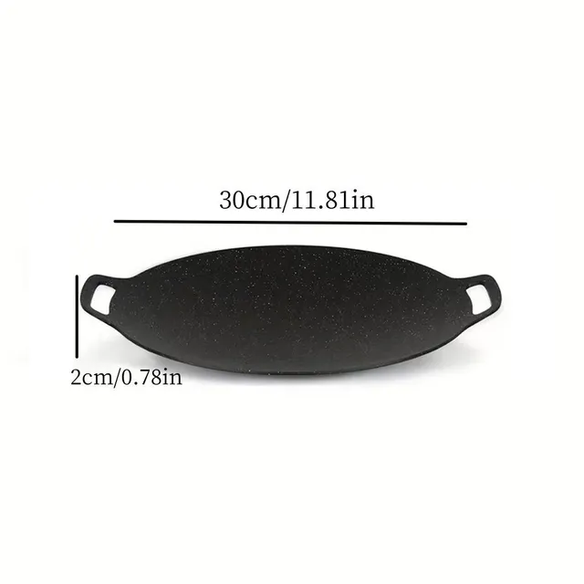 1pc, Korean BBQ grill, non-sticky medical stone barbecue pan