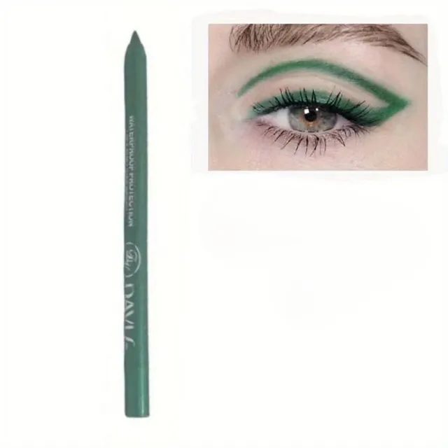 Waterproof pencil for coloured liners, shadows and lips - smudge-free