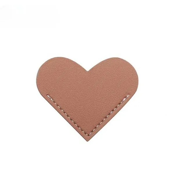 Practical hand-stitched leather bookmark in heart design - more colours Ibrahim