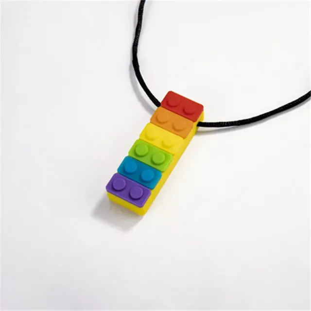 Baby silicone bite in the form of a colored necklace