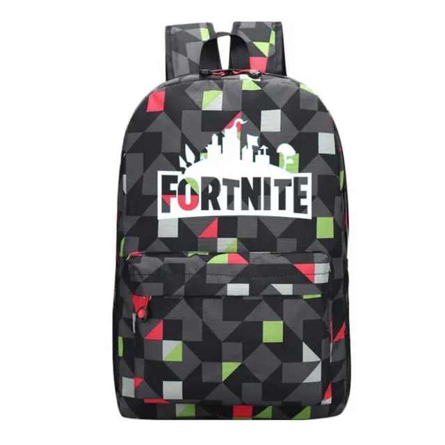 Luminous school backpack with cool Fortnite print