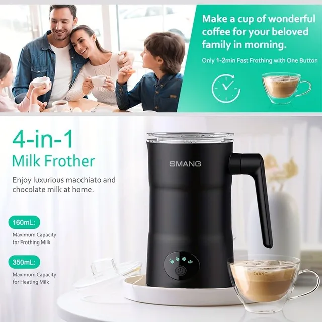 1pc Electric milk foam 4v1 - Coffee maker with hot & cold milk, Coffee maker Accessories