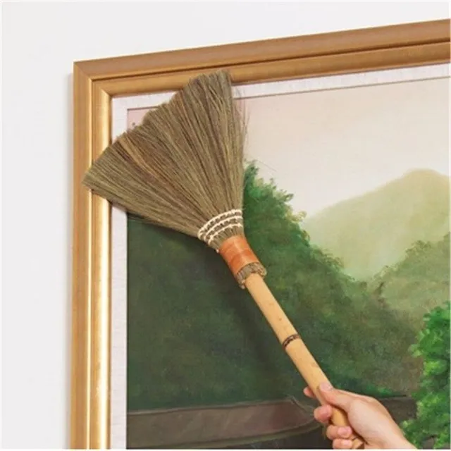 Natural wooden broom