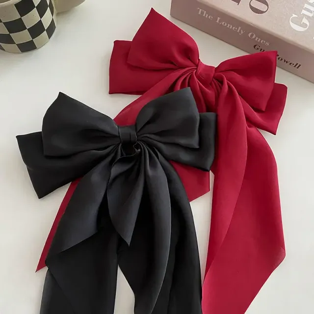 Luxury hair clip in bow style - several color variants, stylish supplement