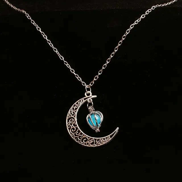 Shining necklace with moon