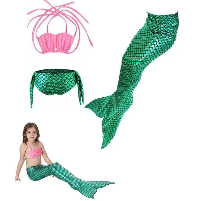 Girls swimsuit with mermaid tail