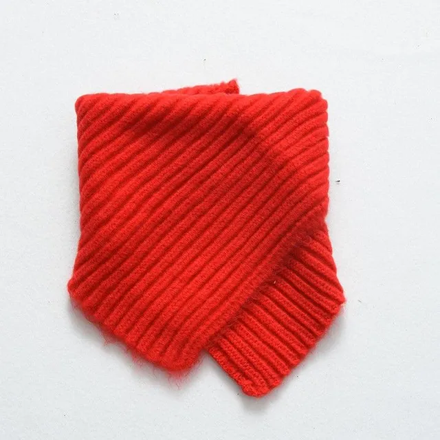 Dětská pletená pruhovaná šála Clarke cervena
