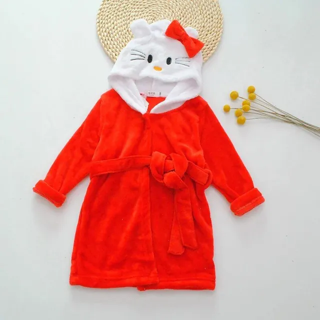 Kids cute teddy robe in the make of popular Hello Kitty