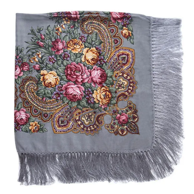 Ladies scarf with flowers - 12 colours