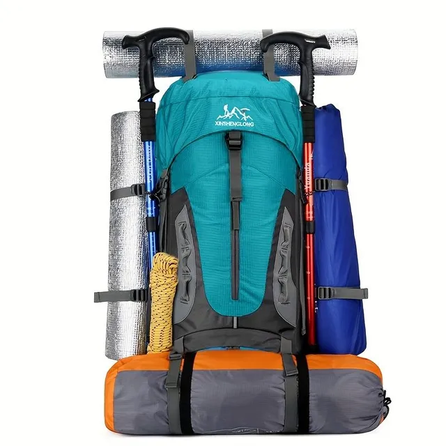 Camping backpack 70L, men's travel and outdoor bag with a large capacity for hiking and climbing