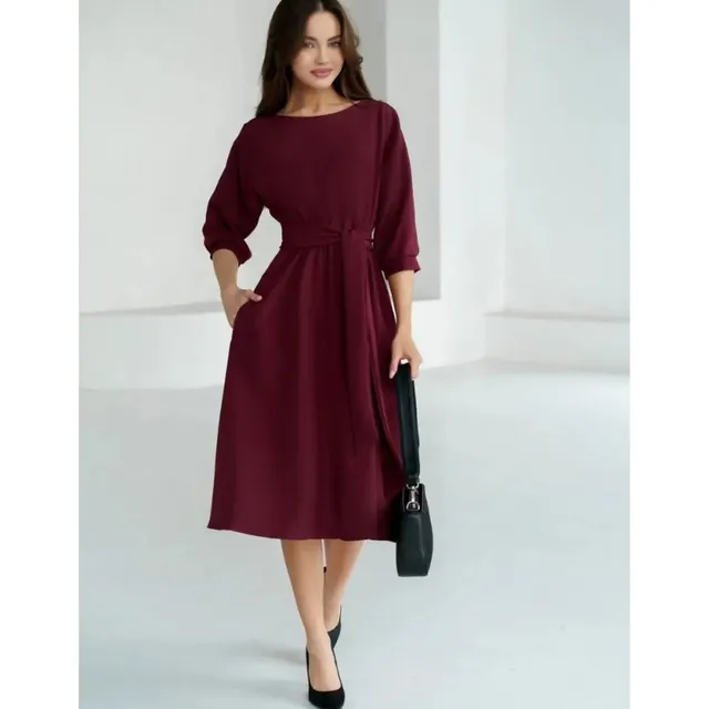 Women's elegant dress with wide skirt Nubia