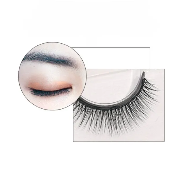 3 pairs of natural-looking magnetic lashes with tweezers and magnetic pencil