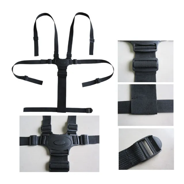 Baby five-point safety belt for stroller