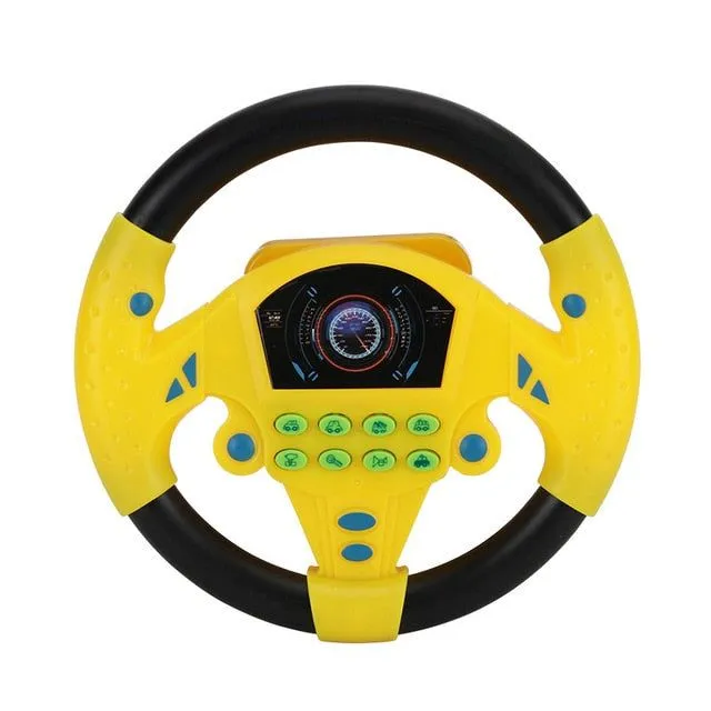 Child's toy with steering wheel