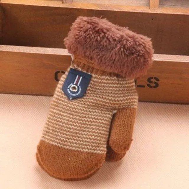 Detské pletené rukavice palčiaky