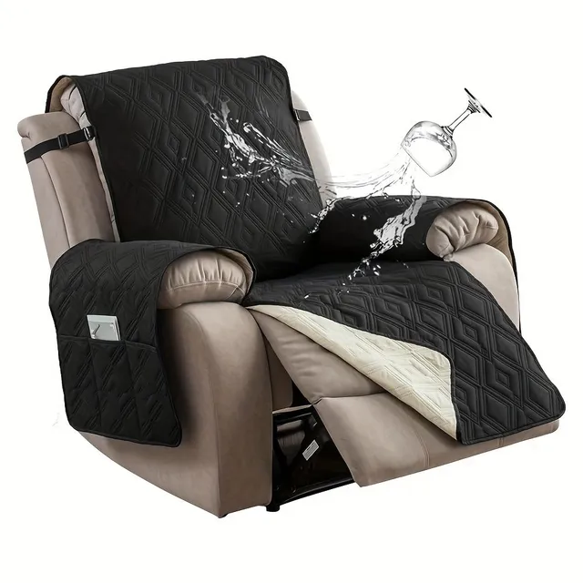 Housse imperméable pour fauteuil avec fonction de relaxation, antidérapante avec poche, housse lavable pour fauteuil/meubles, adaptée aux animaux de compagnie