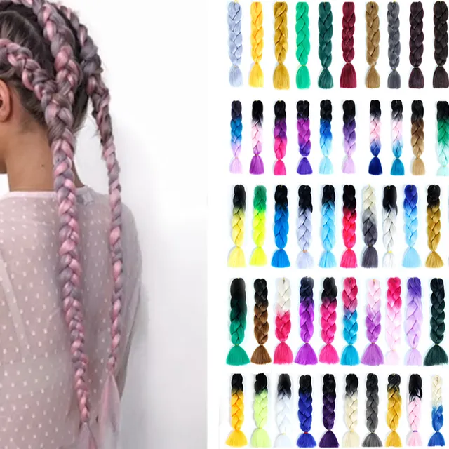 Luxury coloured ladies braids