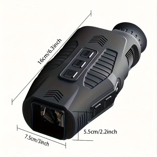 Night vision monocular with full dark vision - for photography, recording, sailing, exploration, monitoring - rechargeable