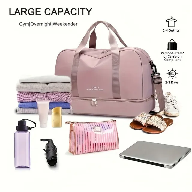 Travel bag with large capacity for easy packaging