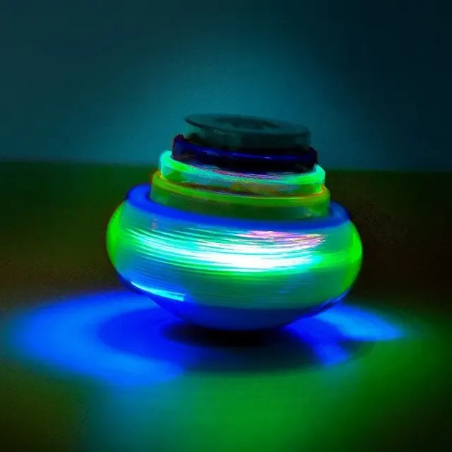 Shining gyroscope with music and rotation for children's entertainment