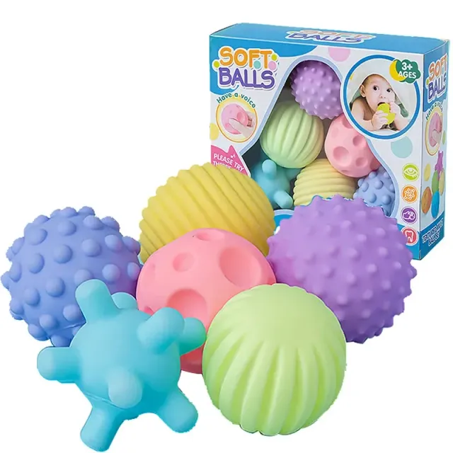 Modern original pastel coloured balls for playing in water or sand 6pcs