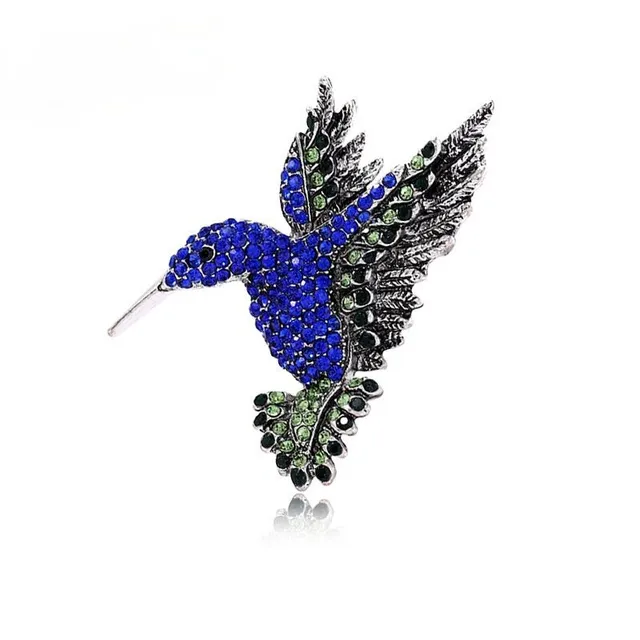 Stylish decorated brooch Hummingbird