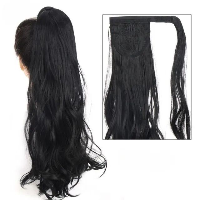 Women's long synthetic hair extensions for thickening hair