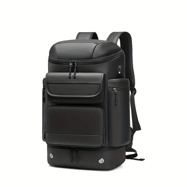 Male backpack with large capacity, for travel and to the office, with separation of wet things - Waterproof