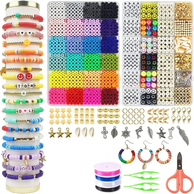 7200 Beautiful Beads on Bracelets - DIY Set on Bracelet Form