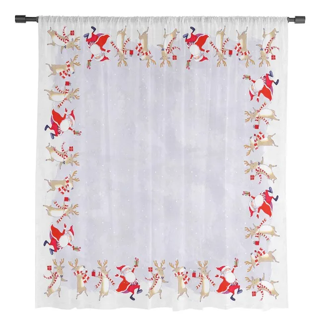 Christmas curtain with thematic motifs - various types