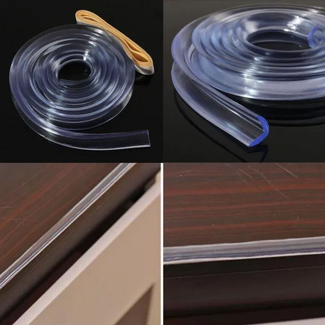 Protective transparent tape for table and furniture edges