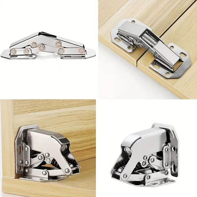 10 pcs hidden hinges for cabinets, top mounting, hidden hinges for kitchen cabinets without frame with screws