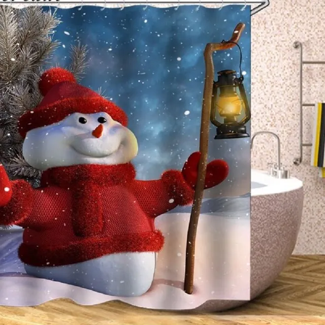 Christmas shower curtain C52