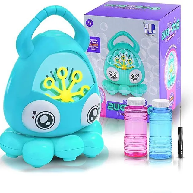 Octopus Automatic Bubble Making Machine with Bubble Solution Bubble Blower Toy for Kids Outdoors