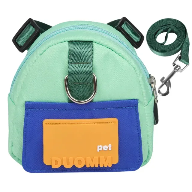 Practical harness with backpack and guide for small and medium dogs