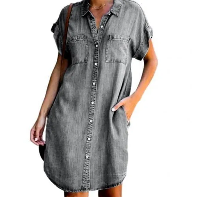 Rochie cămașă din denim