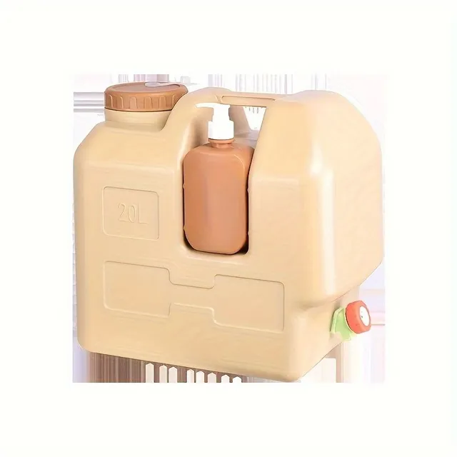 1 Pcs 20l Insoluble Portable Camping Water Tank with Cock